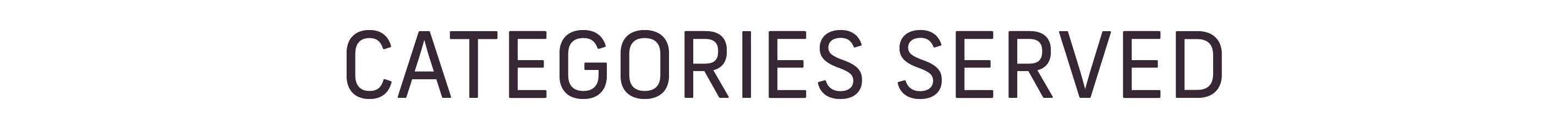 Categories Served